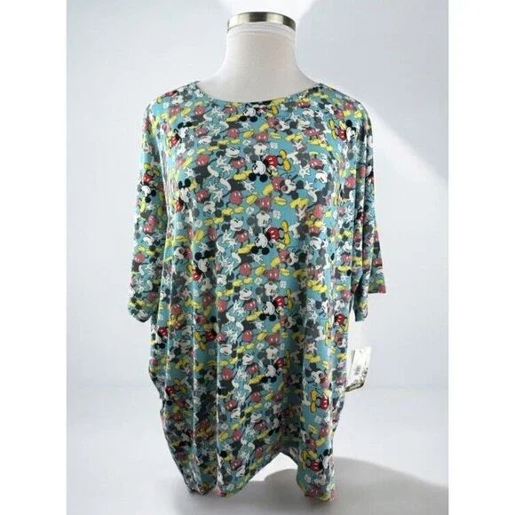 NWT LulaRoe x Disney Mickey Mouse Irma Tunic Top Short Sleeve Plus Size 3XL - Picture 15 of 15